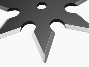 Shuriken Throwing Ninja Knife 04 3D Model
