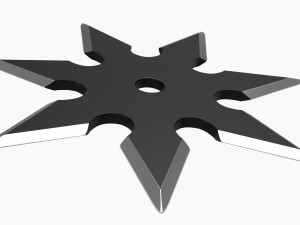 Shuriken Throwing Ninja Knife 04 3D Model