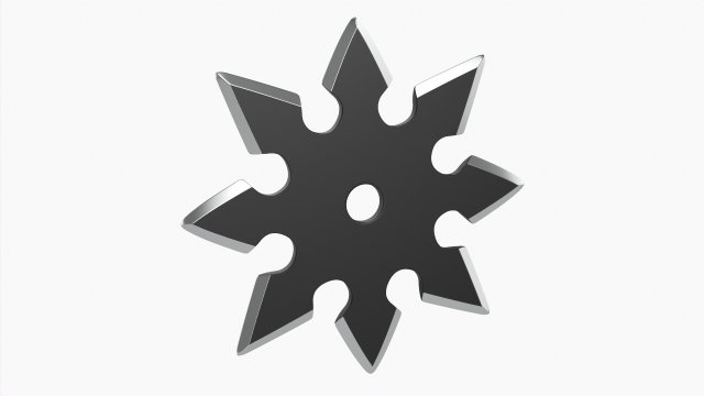 Shuriken Throwing Ninja Knife 05 3D 模型 .c4d .max .obj .3ds .fbx .stl .blend 