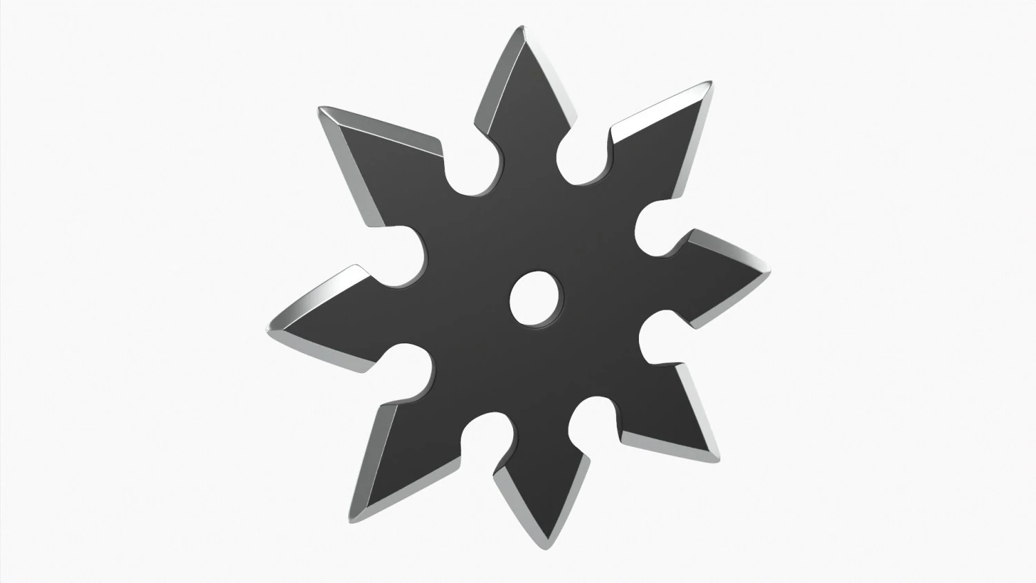 Shuriken Throwing Ninja Knife 05 3D Model .c4d .max .obj .3ds .fbx .stl .blend