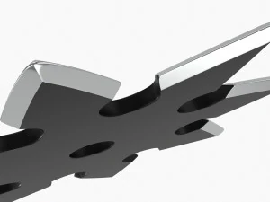 Shuriken Throwing Ninja Knife 05 3D Model