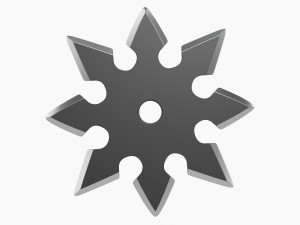 Shuriken Throwing Ninja Knife 05 3D 模型