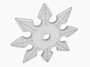 Shuriken Throwing Ninja Knife 05 3D Model