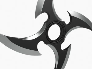 Shuriken Throwing Ninja Knife 06 3D Model