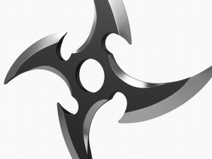 Shuriken Throwing Ninja Knife 06 3D-Modell