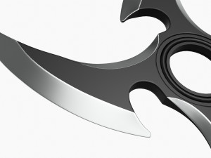 Shuriken Throwing Ninja Knife 06 3D-Modell