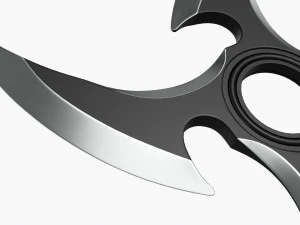 Shuriken Throwing Ninja Knife 06 3D Model