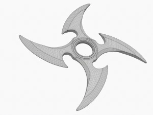 Shuriken Throwing Ninja Knife 06 3D Model