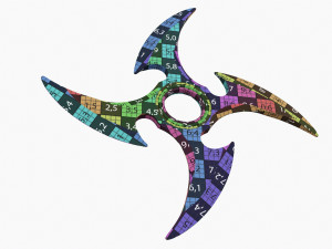 Shuriken Throwing Ninja Knife 06 3D-Modell
