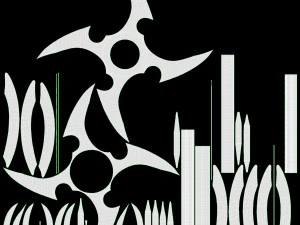 Shuriken Throwing Ninja Knife 06 3D Model