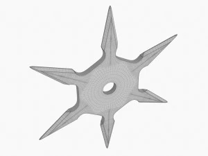 Coltello Ninja da lancio Shuriken 07 Modello 3D