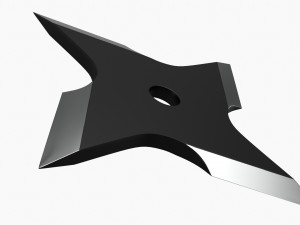 Shuriken Throwing Ninja Knife 08 3D Model