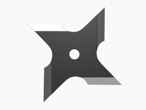 Shuriken Throwing Ninja Knife 08 3D Model
