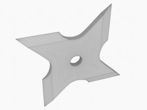 Shuriken Throwing Ninja Knife 08 3D Model
