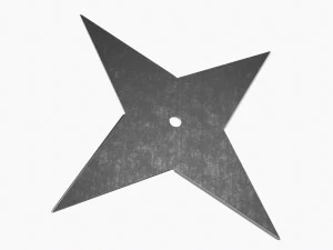Shuriken Throwing Ninja Knife 09 3D Model