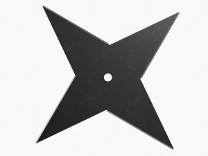 Shuriken Throwing Ninja Knife 09 3D Model