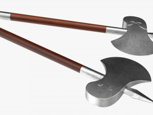 Single Blade Axe Pair Model 3D