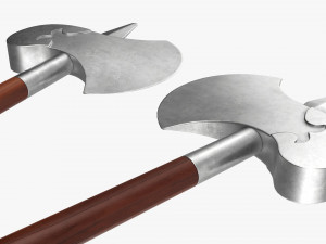Single Blade Axe Pair Model 3D