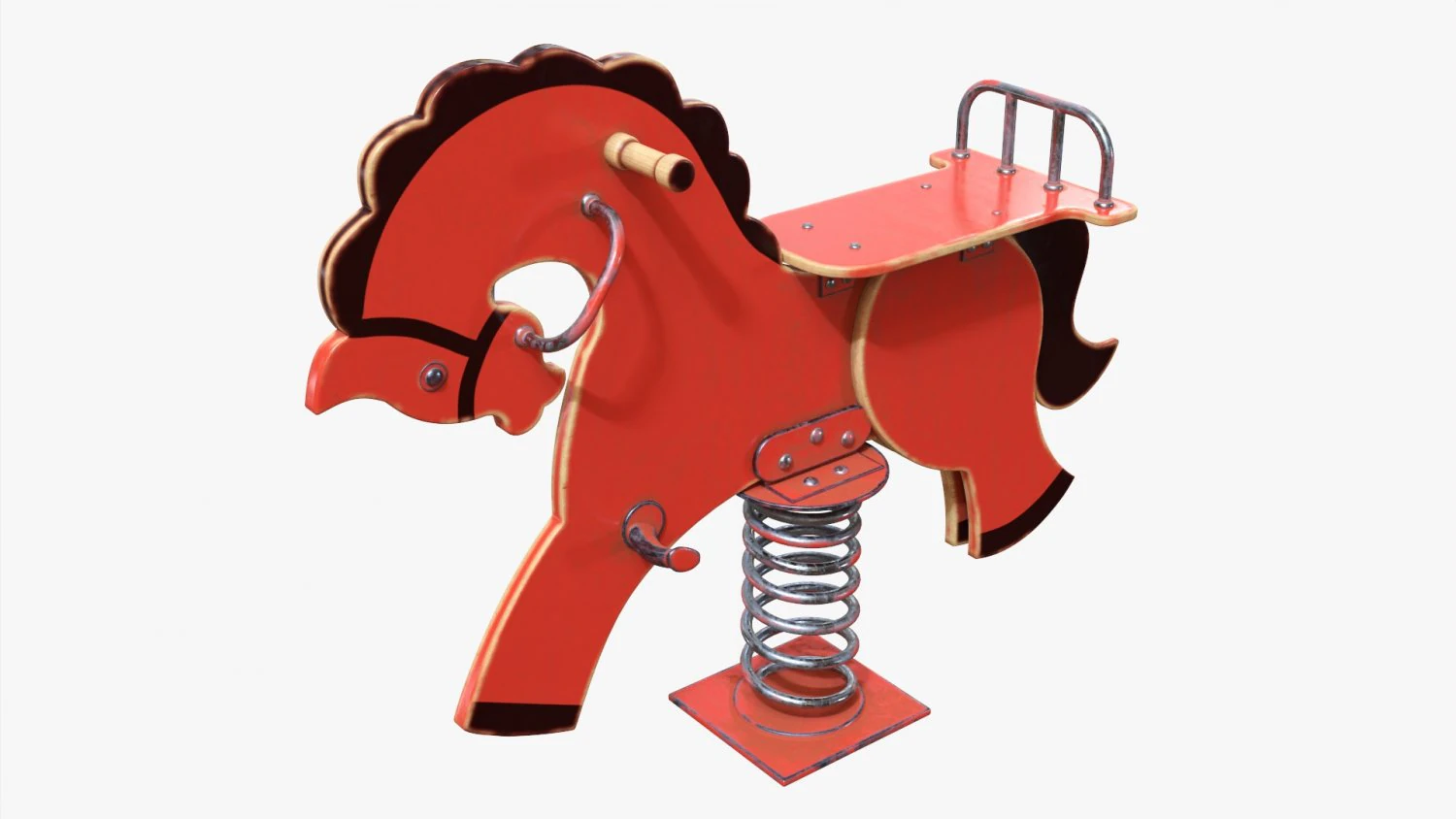 Spring Rocking Horse 3D Model .c4d .max .obj .3ds .fbx .stl .blend 