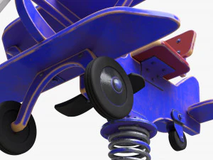 Spring Rocking Plane 3D Model