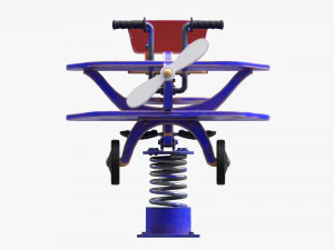 Spring Rocking Plane 3D Model