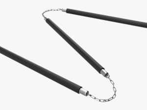 Staff Three Sectional Plastic 3D Model