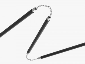 Staff Three Sectional Plastic 3D Model