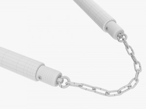 Staff Three Sectional Plastic 3D Model