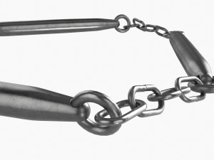 Staff Three Sectional Short Metal Modello 3D