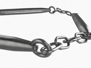Staff Three Sectional Short Metal 3D Model