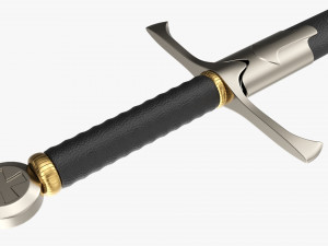 Templar Sword Metal Modello 3D