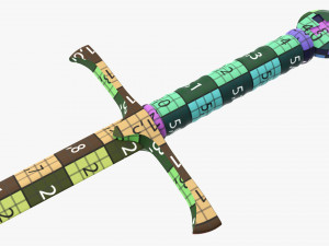 Templar Sword Metal Modello 3D