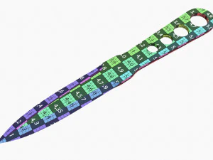 Coltello da lancio 01 Modello 3D