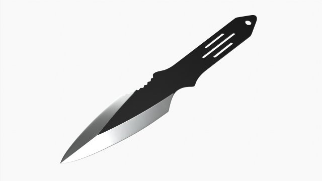 Throwing Knife 02 Model 3D .c4d .max .obj .3ds .fbx .stl .blend 