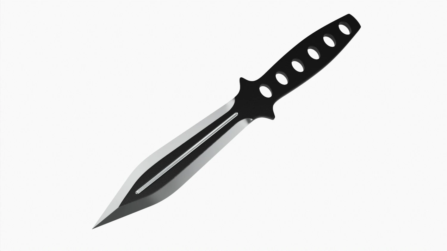 Throwing Knife 05 3D Model .c4d .max .obj .3ds .fbx .stl .blend 