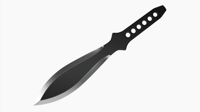 Throwing Knife 06 3D Model .c4d .max .obj .3ds .fbx .stl .blend 