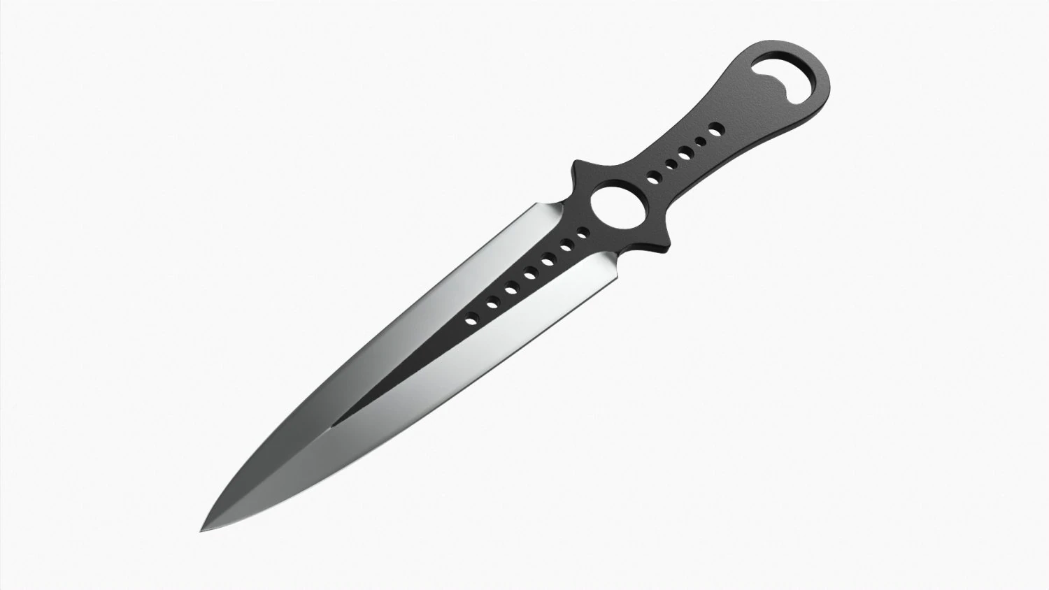 Throwing Knife 08 3D Model .c4d .max .obj .3ds .fbx .stl .blend 