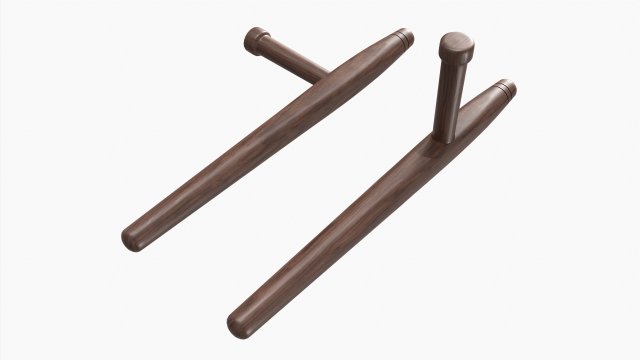 Tonfa Okinawa Wood Modèle 3D .c4d .max .obj .3ds .fbx .stl .blend 