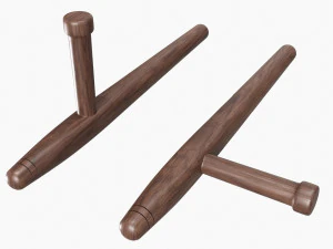 Tonfa Okinawa Wood 3D Model