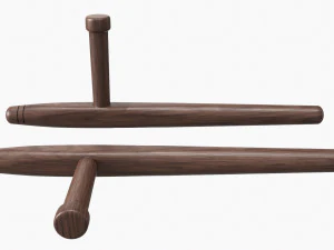 Tonfa Okinawa Wood 3D Model