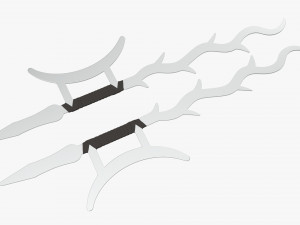 Twin Hooks Tree Swords Modèle 3D