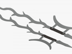 Twin Hooks Tree Swords Modèle 3D