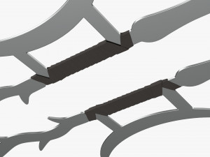 Twin Hooks Tree Swords Modèle 3D