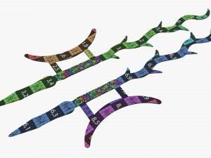 Twin Hooks Tree Swords Modèle 3D