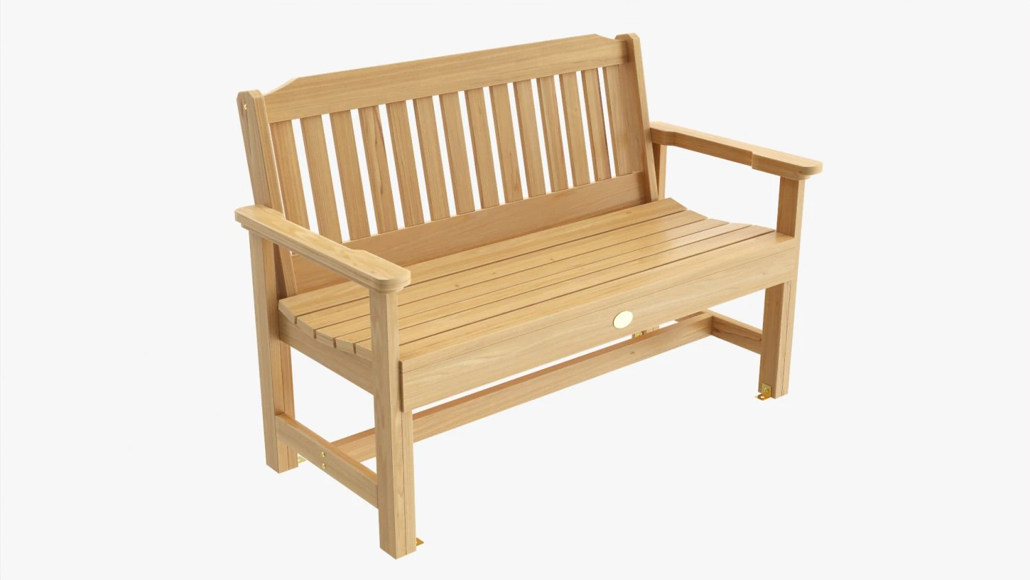 Wood Outdoor Garden Bench 3D Model .c4d .max .obj .3ds .fbx .stl .blend 