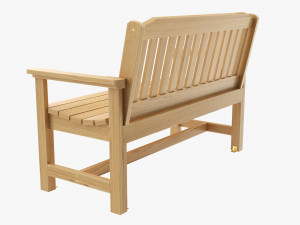 Wood Outdoor Garden Bench Modèle 3D