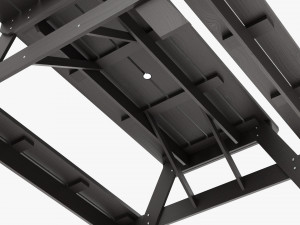 Wood Picnic Table Dark Modelo 3D