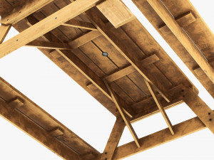 Wood Picnic Table Dirty 3D-Modell