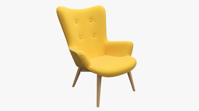 Armchair 14 3D Model .c4d .max .obj .3ds .fbx .stl .blend 