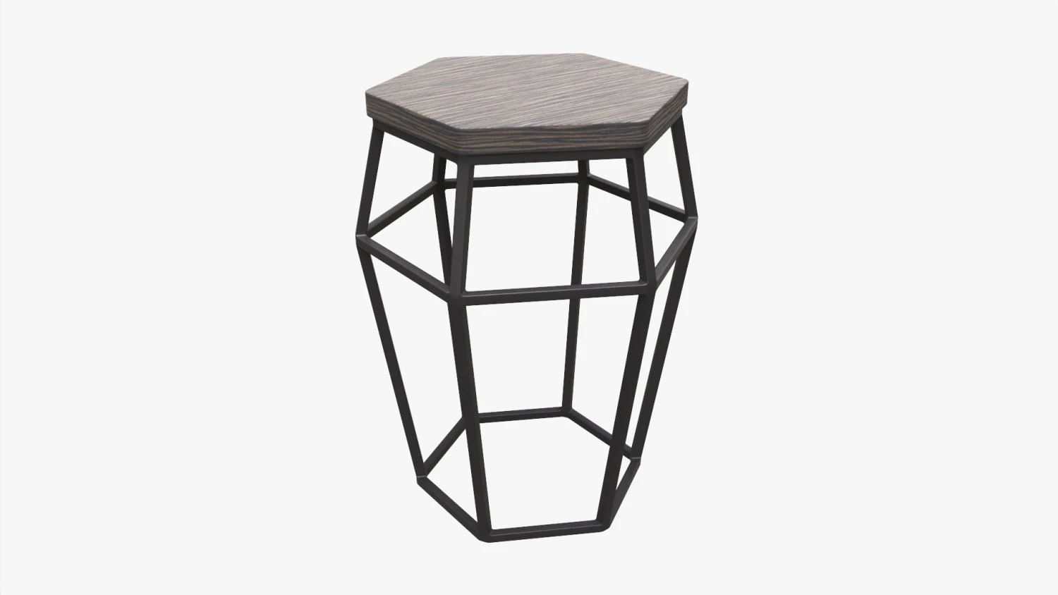 Bar Chair Hexagonal 01 3D Model .c4d .max .obj .3ds .fbx .stl .blend 